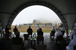 Presidents Ilham Aliyev and Sheikh Mohamed bin Zayed Al Nahyan watched Karabakh horses show at Jidir Duzu