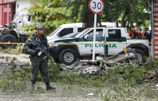 5 killed, 7 injured in fire at police station in Colombia