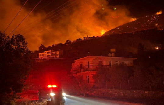 Forest fire breaks out in Alanya, damages homes and greenhouses