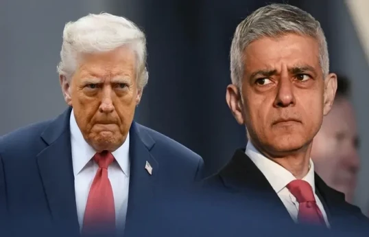 US President Donald Trump and London Mayor Sadiq Khan