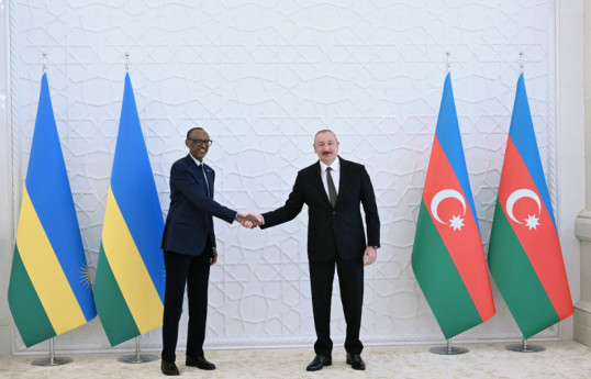 Official welcome ceremony was held for President of Rwanda