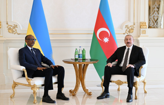 President of Azerbaijan Ilham Aliyev held one-on-one meeting with President of Rwanda