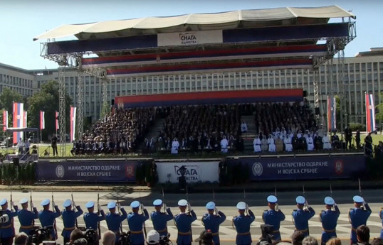 Chief of General Staff of Azerbaijan Army attends military parade in Belgrade