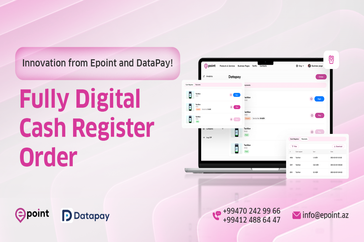 Fully digital cash register ordering — A new solution by Epoint & DataPay!