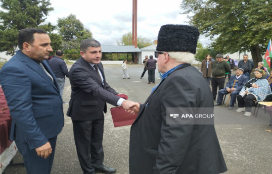 Azerbaijan relocates another group of residents to Hasanriz village in Aghdara, families receive house keys-PHOTO  -VIDEO -UPDATED-1 