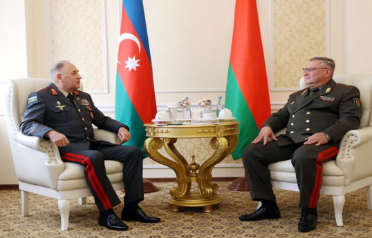 Chief of General Staff of Azerbaijan Army meets with his Belarusian counterpart