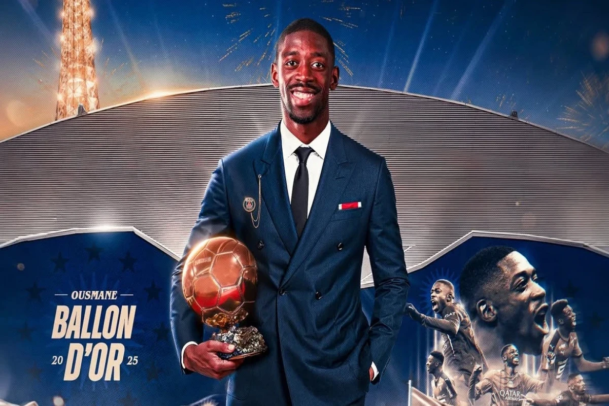 French striker Ousmane Dembele wins prestigious football award Ballon d’Or