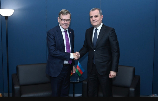 Azerbaijani Foreign Minister Jeyhun Bayramov and  German Foreign Minister Johann David Wadeful