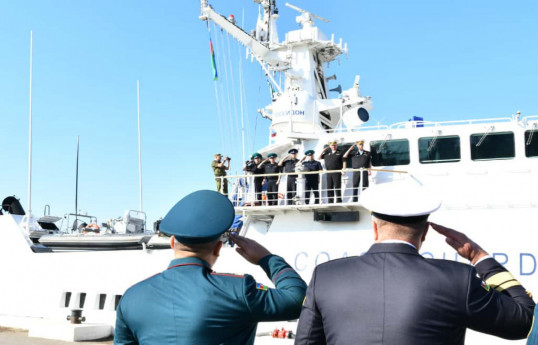 Russian border guard ship “Rasul Hamzatov” visits Baku port -PHOTO 