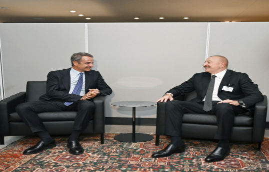 President of Azerbaijan Ilham Aliyev met with Prime Minister of Greece at UN headquarters in New York-UPDATED 