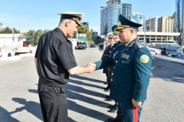 Russian border guard ship “Rasul Hamzatov” visits Baku port -PHOTO 