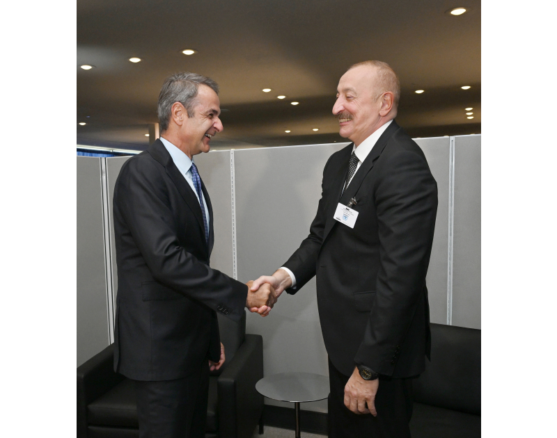 President of Azerbaijan Ilham Aliyev met with Prime Minister of Greece at UN headquarters in New York-UPDATED 