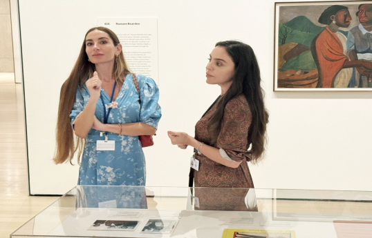 Founder and head of IDEA Public Union Leyla Aliyeva and Arzu Aliyeva visit Museum of Modern Art in New York