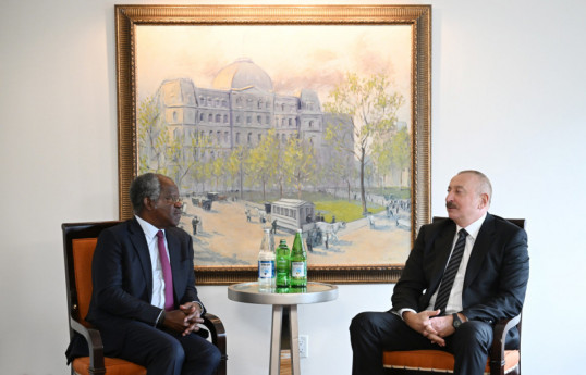 President Ilham Aliyev meets CEO of Global Infrastructure Partners in New York-PHOTO 