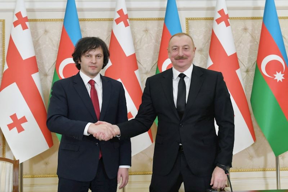 Prime Minister of Georgia Irakli Kobakhidze, and President of the Republic of Azerbaijan Ilham Aliyev