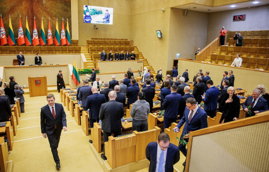 Lithuania's new government takes office after parliament vote