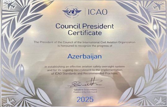 International Civil Aviation Organization awards Azerbaijan