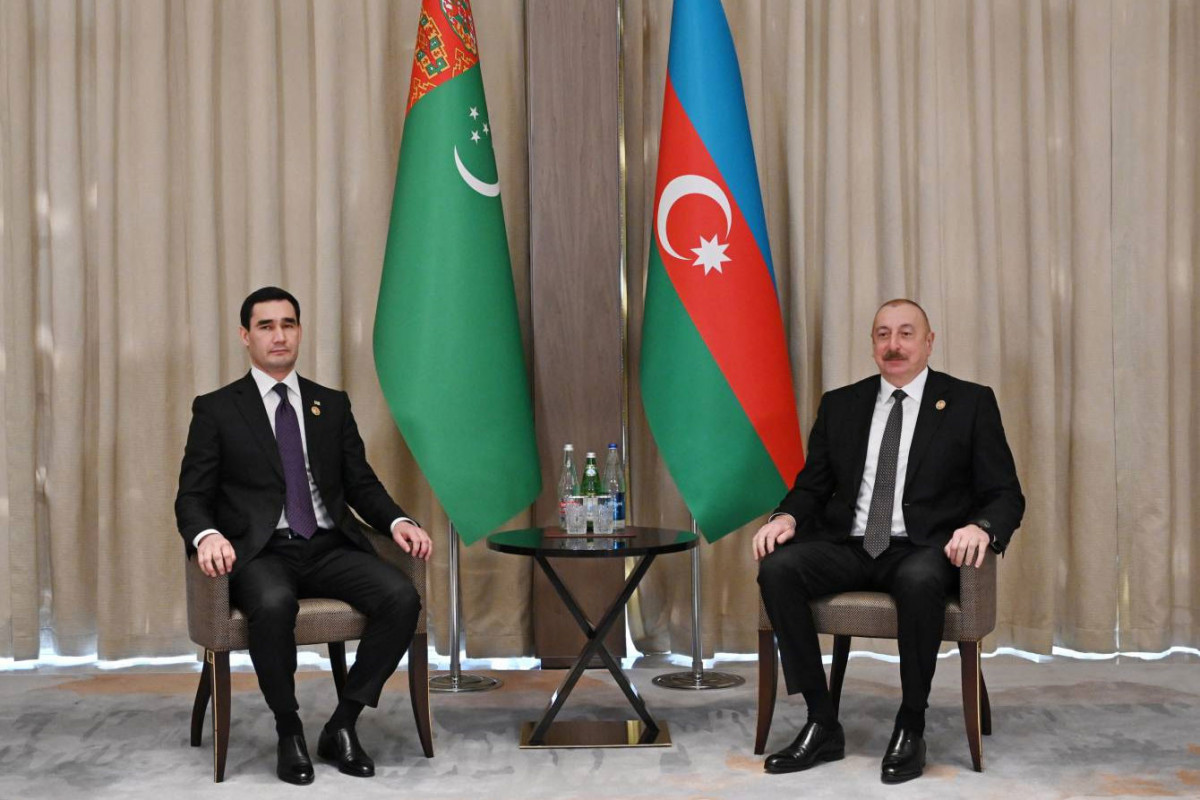 President of Turkmenistan Serdar Berdimuhamedov and President of the Republic of Azerbaijan Ilham Aliyev
