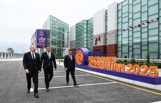 President Ilham Aliyev participated in opening of Yevlakh Olympic Sports Complex