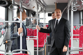 President Ilham Aliyev attended inauguration of BakuBus LLC’s Ganja Bus Depot-PHOTO 
