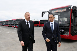 President Ilham Aliyev attended inauguration of BakuBus LLC’s Ganja Bus Depot-PHOTO 