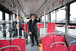 President Ilham Aliyev attended inauguration of BakuBus LLC’s Ganja Bus Depot-PHOTO 
