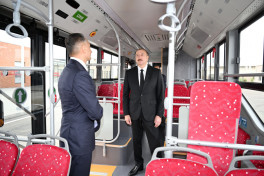 President Ilham Aliyev attended inauguration of BakuBus LLC’s Ganja Bus Depot-PHOTO 