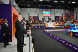 President Ilham Aliyev participated in opening of Yevlakh Olympic Sports Complex