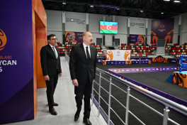 President Ilham Aliyev participated in opening of Yevlakh Olympic Sports Complex