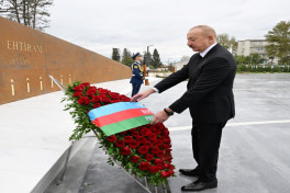 President Ilham Aliyev honored memory of Patriotic War martyrs with a minute of silence on Remembrance Day-VIDEO 