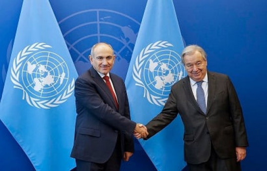 Armenian PM  met with UN Secretary-General discuss the initialing of the Armenia-Azerbaijan peace treaty