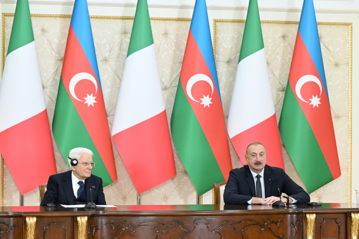 Presidents of Azerbaijan and Italy delivered press statements-UPDATED 