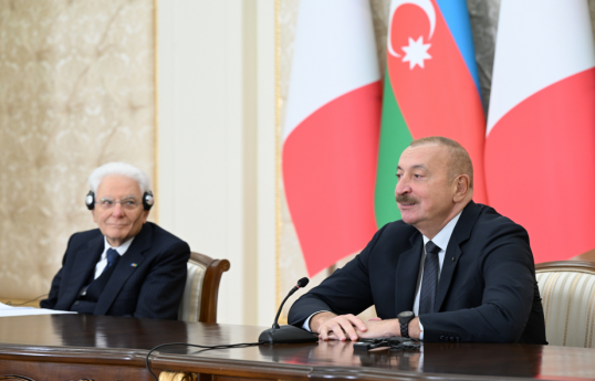 President Ilham Aliyev: Azerbaijan and Italy have supported each other as reliable partners for many years