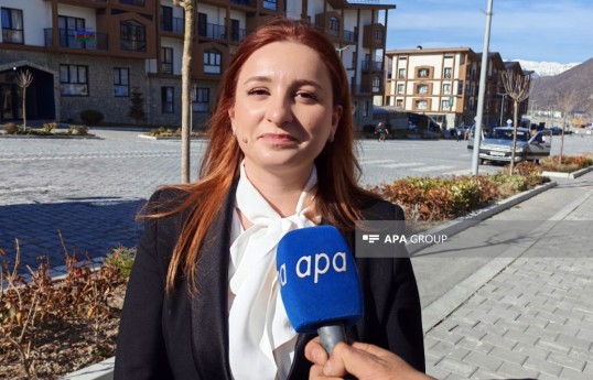 Nurana Babayeva, head of the Press Service Department of the Restoration, Construction and Management Service in Kalbajar district