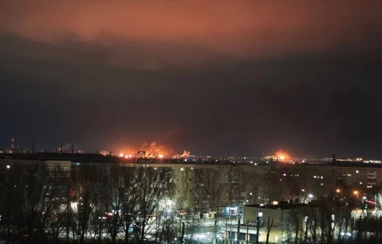 Unknown drones hit Russian Tolyatti, two chemical plants erupt in flames