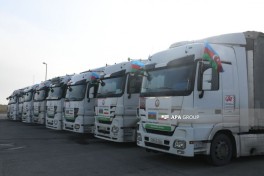 Humanitarian aid convoy sent from Azerbaijan crosses border and heads to Iran -PHOTO  -VIDEO 