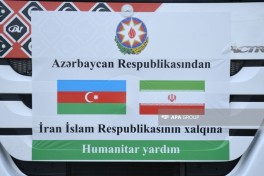 Humanitarian aid convoy sent from Azerbaijan crosses border and heads to Iran -PHOTO  -VIDEO 