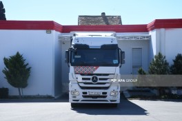 Humanitarian aid convoy sent from Azerbaijan crosses border and heads to Iran -PHOTO  -VIDEO 