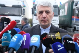 Humanitarian aid convoy sent from Azerbaijan crosses border and heads to Iran -PHOTO  -VIDEO 