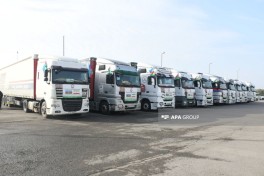 Humanitarian aid convoy sent from Azerbaijan crosses border and heads to Iran -PHOTO  -VIDEO 