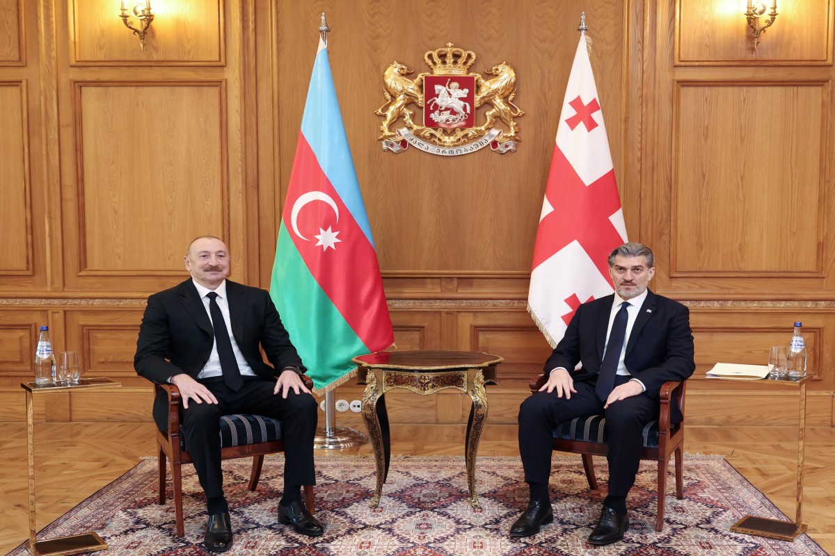President of the Republic of Azerbaijan Ilham Aliyev, President of Georgia Mikheil Kavelashvili