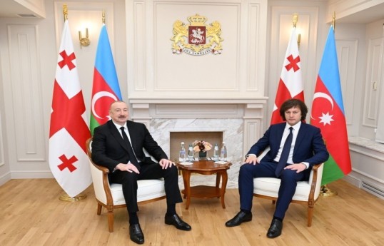 President Ilham Aliyev, Georgian Prime Minister Irakli Kobakhidze