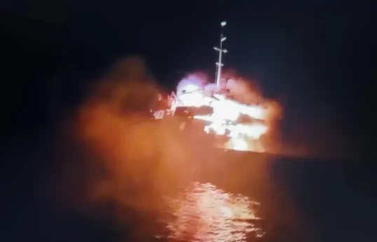 Two burned bodies found on ship attacked by Ukrainian drone in Azov Sea