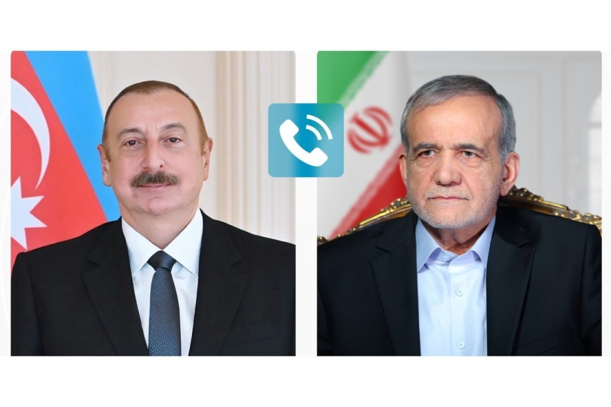 President of the Republic of Azerbaijan Ilham Aliyev, President of the Islamic Republic of Iran Massoud Pezeshkian