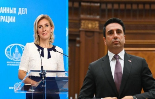Official representative of the Russian Foreign Ministry Maria Zakharova, Speaker of the Armenian Parliament Alen Simonyan