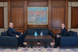  Yermek Kosherbayev, Minister of Foreign Affairs of the Republic of Kazakhstan, Jeyhun Bayramov, Minister of Foreign Affairs of the Republic of Azerbaijan