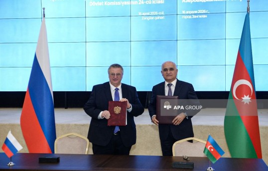 Azerbaijan, Russia sign protocol and e-CMR roadmap at Intergovernmental Commission meeting in Zangilan - UPDATED-1  - PHOTO 