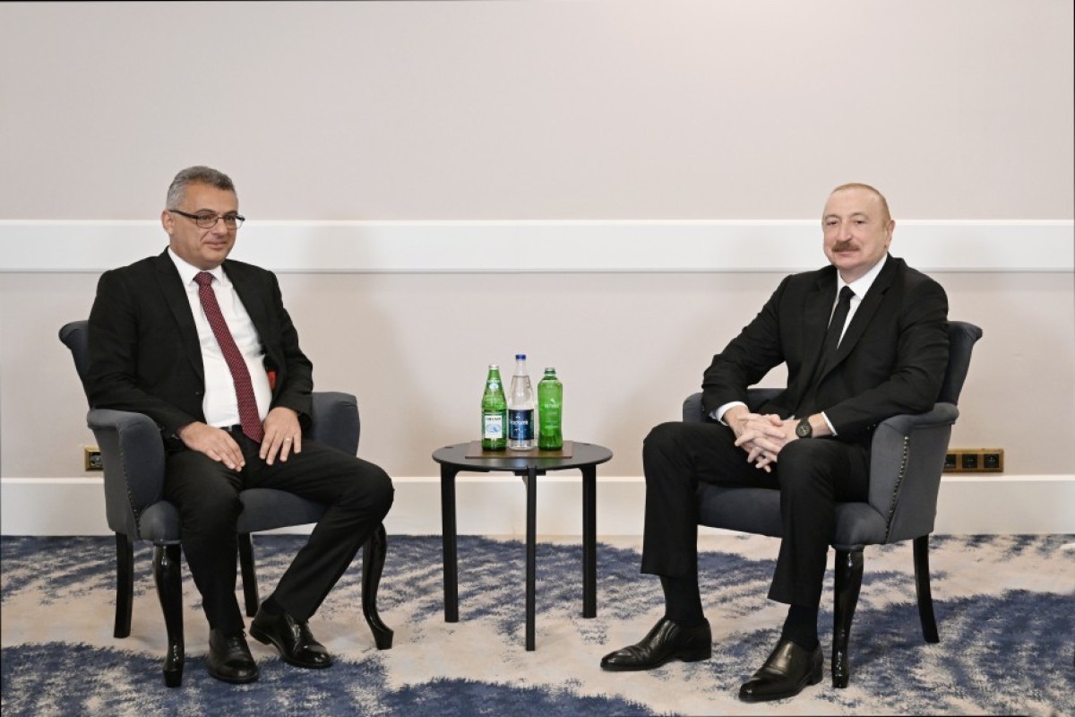 President of the Turkish Republic of Northern Cyprus Tufan Erhürman and President of the Republic of Azerbaijan Ilham Aliyev