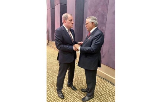 Azerbaijan’s Foreign Minister Jeyhun Bayramov,  DPM/FM Senator Mohammad Ishaq Da