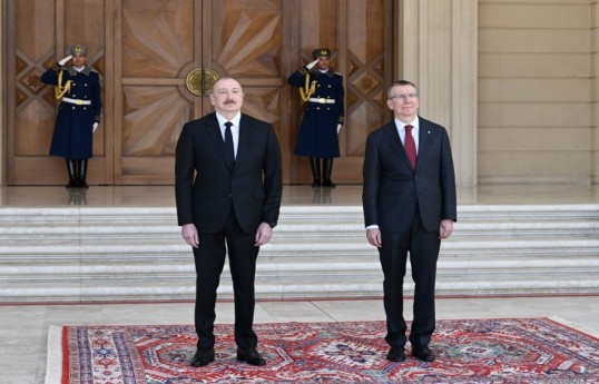 President of Azerbaijan Ilham Aliyev, Edgars Rinkēvičs, President of the Republic of Latvia